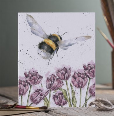 Carte de souhait bourdon