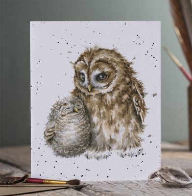 Carte de souhait hibou