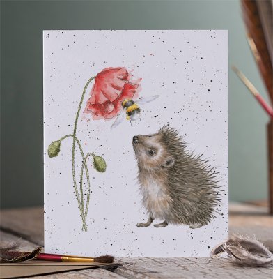 Carte de souhait hérisson