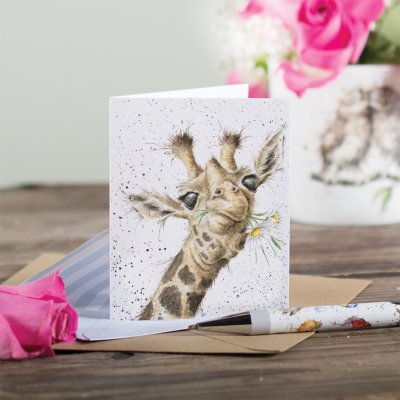 Carte d'encadrement girafe