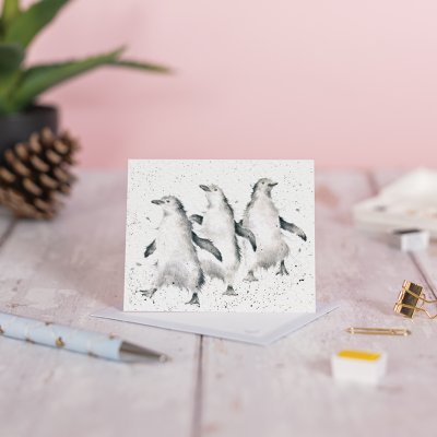 Carte d'accompagnement pingouin