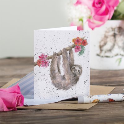 Hanging around gift enclosure card