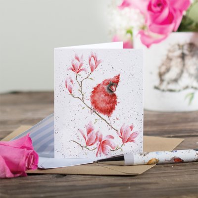 Blossom cardinal bird just for USA gift enclosure