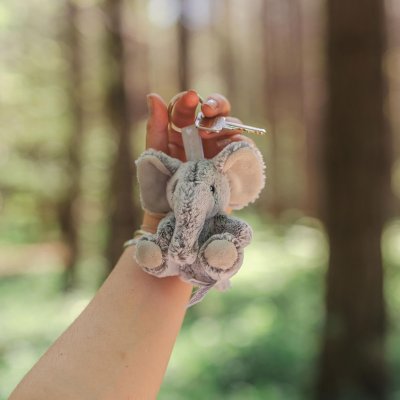 Porte-clés en peluche éléphant