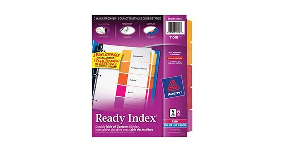 Image Intercalaires et onglets pour reliures