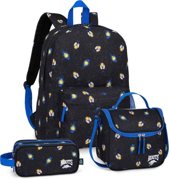 Ensemble de sac a dos, boite a lunch et étui lucioles
