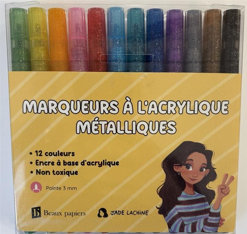 Marqueurs à l'acrylique métalliques Jade Lachine
