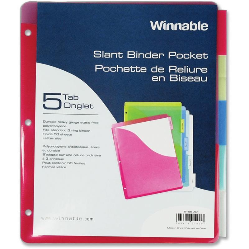 Image Slant Binder Pockets with Tabs