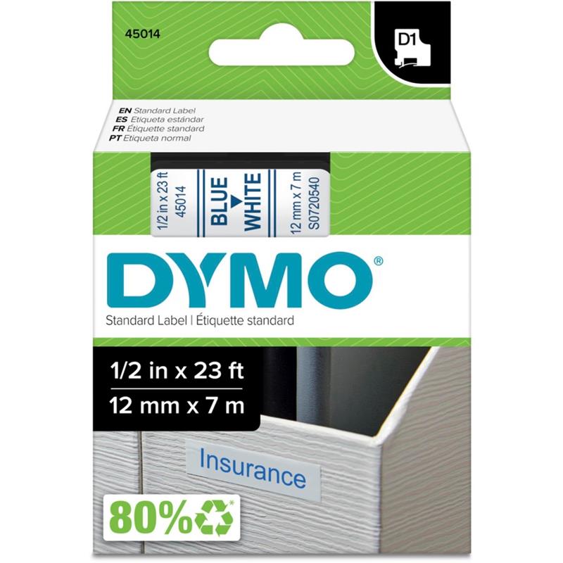 Image DYMO RUBAN CART.BLEU/BLANC S/C