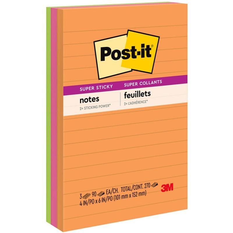 Image Feuillets Post-it® super collants - collection coup de pouce