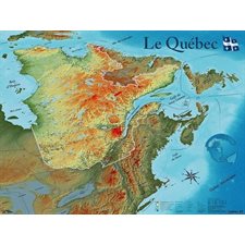 CARTE DU QUEBEC PLASTIFIEE