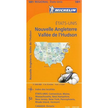 Carte # 581 : Nouvelle Angleterre , Vallee de l'Hudson