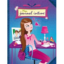 Mon journal intime : Jeune fille assise bureau amoureuse