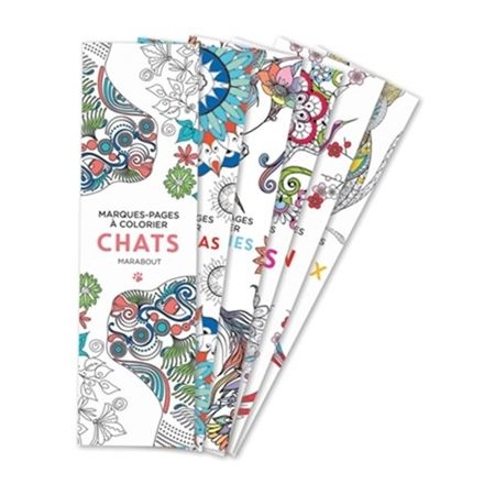 Chats : Marques-pages à colorier