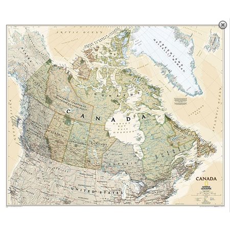 Canada executive 38 X 59 : Carte laminée : (20760)