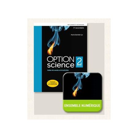Option Science-Chimie 5e Sec : Cahier de savoirs et d'activités : 2e édition : Papier  & Web : 2024