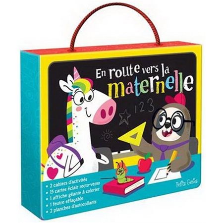 En route vers la maternelle : Coffret : 2 cahiers d'activités; 15 cartes éclair recto-verso; 1 affic