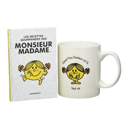 Le mug Mme Bonheur : Coffret cuisine : Les recettes gourmandes des Monsieur Madame