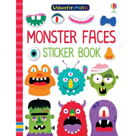 Usborne minis : Monster faces : Sticker book : Anglais : Paperback : Souple