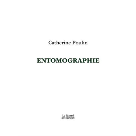 Entomographie : Poésie