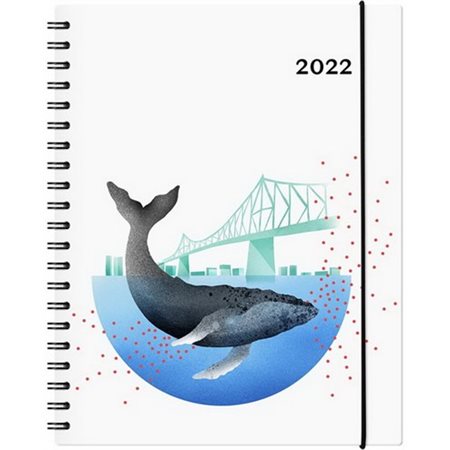 Agenda 2022 : Garbo baleine : De janvier 2022 à décembre 2022 : 1 semaine  /  2 pages