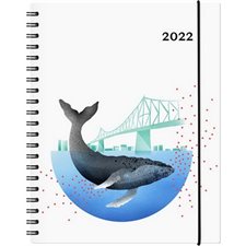 Agenda 2022 : Garbo baleine : De janvier 2022 à décembre 2022 : 1 semaine  /  2 pages