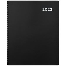 Agenda 2022 : Maxi noir : De janvier 2022 à décembre 2022 : 1 semaine  /  2 pages