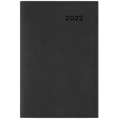 Agenda 2022 : Gama noir : Janvier à décembre 2022 : 1 semaine  /  2 pages