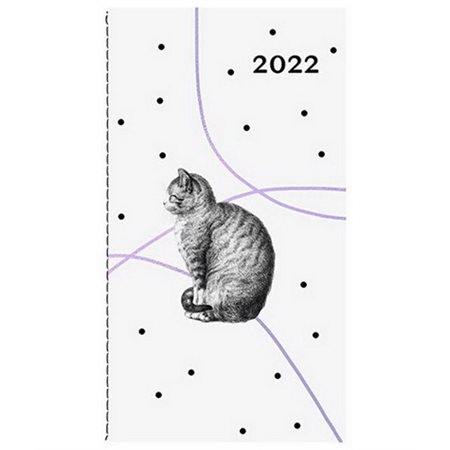 Agenda 2022 : Mini chat : Janvier à décembre 2022 : 1 semaine  /  1 page