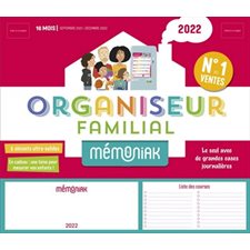 Calendrier familial Mémoniak 2021-2022 : De septembre 2021 à décembre 2022 : Édition québécoise