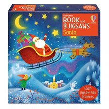 Santa : Usborne book and 3 jigsaws : Each jigsaw has 9 pieces : Anglais : Coffret : Box set