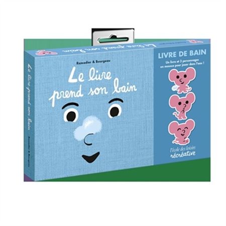 Coffret : Le livre prend son bain : Livre de ban + 3 personnages en mousse pour jouer dans l'eau