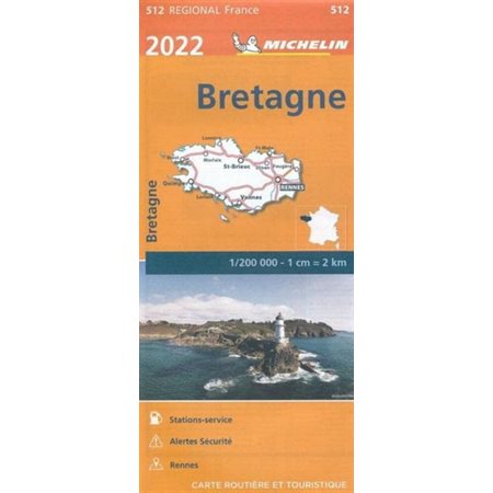 Bretagne 512 : Carte routière 2022 : Nouvelle édition