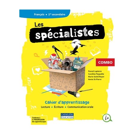 Les Spécialistes : 1er Sec : COMBO : Cahier apprentisage : Papier & Web : Français : 2024