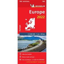 Carte routière et touristique # 705 : Europe 2022