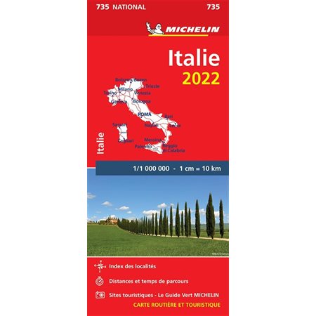 Carte routière et touristique # 735 : Italie 2022