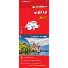 Carte # 729 : Suisse 2022 : Carte routière et touristique