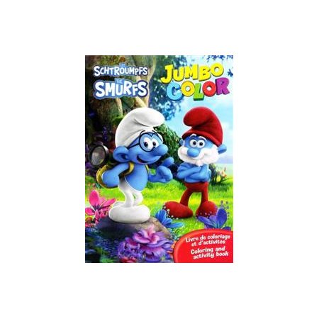 Les Schtroumpfs : The Smurfs : Jumbo color : Livre de coloriage et d'activités : Coloring and activity book