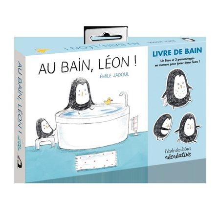 Coffret : Au bain, Léon ! : 1 histoire inédite et 3 personnages en mousse pour jouer dans le bain !