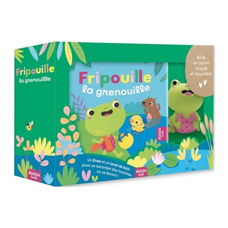 Fripouille la grenouille : Un livre de bain et un jouet de bain pour se raconter des histoires en se lavant