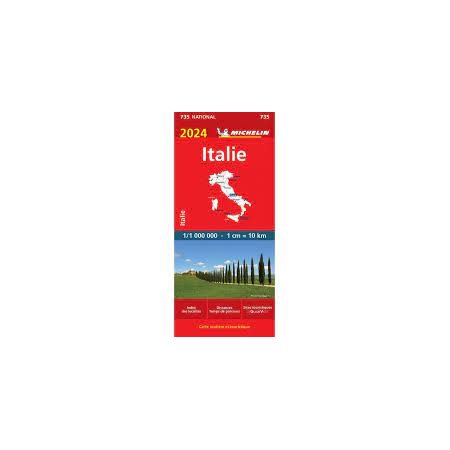 Italie : Carte nationale routière et touristique 2024 # 735
