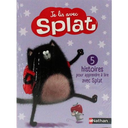 Coffret je lis avec Splat : 5 histoires : Le nouvel ami; votez pour Splat !; une fête à l'école; Splat et la course à trois pattes; la rentrée de Splat