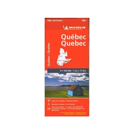 Québec : Carte routière et touristique #760 (Michelin)