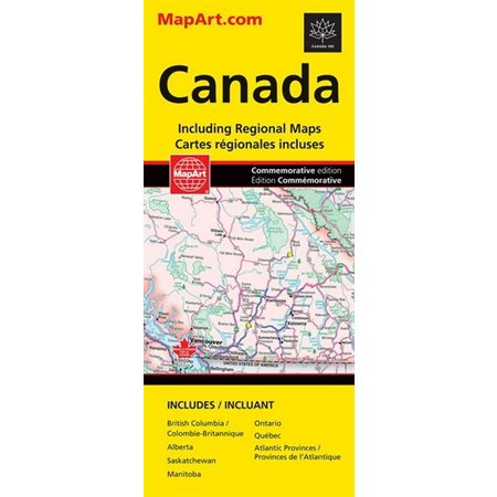 Canada : Carte routière : Cartes régionales incluses