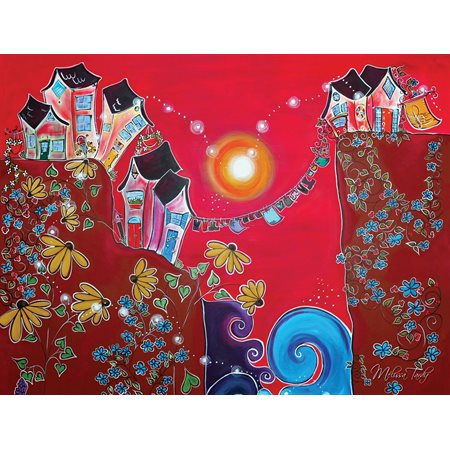 COUSSIN DE LECTURE MAISONS GUIRLANDES