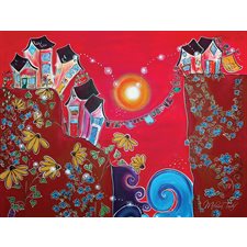COUSSIN DE LECTURE MAISONS GUIRLANDES