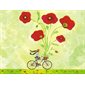 COUSSIN DE LECTURE COQUELICOT ET BICYCLETTE