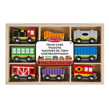 ENSEMBLE DE WAGONS DE TRAIN EN BOIS