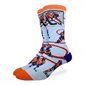 BAS A MOTIFS HOCKEY ORANGE ET BLEU
