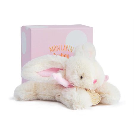 DOUDOU TENDRE LAPIN BONBON ROSE